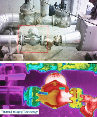 Steam trap survey thermal imaging technology example